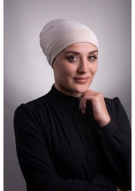 Resim Halven Bej Arkadan Bağlamalı Iç Bone Viskon Kumaş Kaymaz Silikonlu 3002_ Bej 