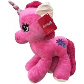 Resim Peluş Boynuzlu At 45 Cm Pembe No Color 