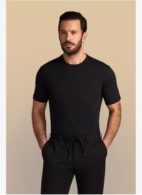 Resim Kiğılı Polo Club Bisiklet Yaka Slim Fit Dar Kesim Süprem Pamuk Tişört 