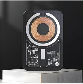 Resim Kiit K-105 10.000 Mah Manyetik Şeffaf Kablosuz Powerbank Siyah 