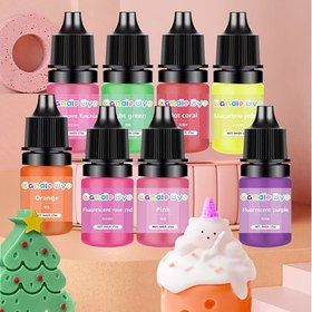 Resim 24 Renkli 5ML Yüksek Konsantrasyonlu Pigmentler, DIY El Yapımı Sabun, Aromaterapi, Mumlar ve Modelleme Kil için Kullanılan Renkli Maddeler. 