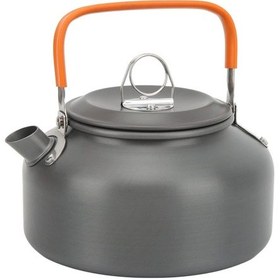 Resim Metal 800 Ml Kulplu Çelik Kamp Ve Piknik Çaydanlığı Su Isıtma Demlik Cin938 Gri 