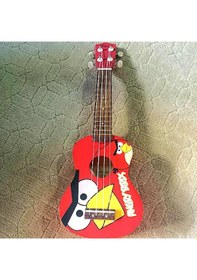 Resim Angry Bırd Kırmızı Renk Soprano Ukulele 