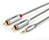 Resim Mirax SAE-2250 3.5 MM Stereo Erkek To 2 RCA Ses Transfer Kablosu 