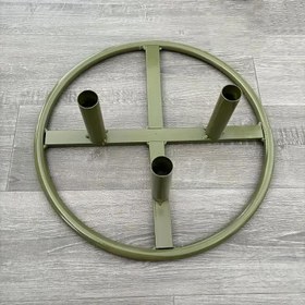 Resim 1 Adet Bohemyan Demir Çelenk Standı - Düğünler, Noel, Cadılar Bayramı, Şükran Günü ve Ev Dekorasyonu için Sağlam Metal Tabanlı 4 Ayaklı Tasarım, Dış Mekan Dekoru 