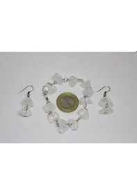 Resim Kristal Kuvars Ham Taş Küpe (531249373) 