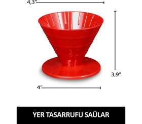 Resim Addis Ababa Coffee V60 Dripper BPA İçermeyen Polipropilen Materyal ile Kolay Kahve Demleme 