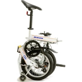 Resim Bisan Fx 3800 Katlanır Bisiklet 28 cm V Fren 16 Jant 3 Vites Beyaz Turuncu 