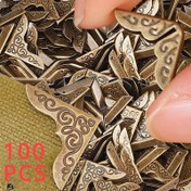 Resim 100 Adet Scrapbooking Albüm Köşe Koruyucuları Menü Klasör Kart Dosya Metal Kitaplar Dekorasyon El İşi Koruma Açıları 