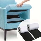Resim 10.16 cm Geniş Bant Yapışkanlı 2 Rulo Ağır Hizmet Bandı, Kumaş, Açık Hava, Matlar, Halı Pedleri için Kaymaz Kanepe Yastık Bandı, Duvar Bandı 