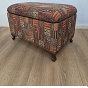 Resim Etnik Desen Sandıklı Puf , Kapı Önü Pufu , Dekoratif Puf , Sandık 