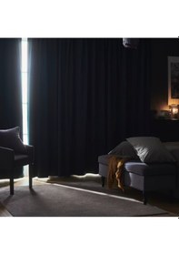 Resim En 140 Cm.boy 250 Cm.blackout Karartma Fon Perde.siyah Renk Siyah 