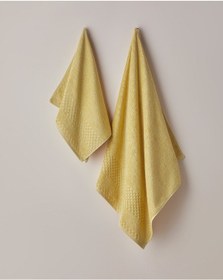 Resim English Home Border Check Pamuk Banyo Havlusu 70x140 Cm Sarı Sarı 