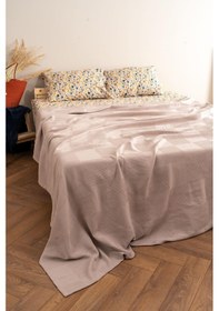 Resim Soley Serenity %100 Pamuk 220 X 240 Cm Battal Boy Pike Bej 