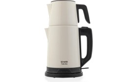 Resim Paslanmaz Çelik Çay Makinesi, Krem Renkli, Şık ve Dayanıklı Tasarım 