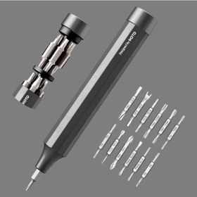 Resim Fixonic Hoto Qwlsd004 24'ü 1 Arada Hassas Kalem Tip Tornavida Seti Gri Renk 