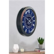 Resim Bahat Ayetli Salon Ofis Duvar Saati Gri Metal Çerçeve 36 Cm 