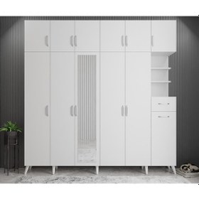 Resim Açelya Portmanto Vestiyer Beyaz- Ücretsiz Kurulum M9-240 CM 
