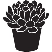 Resim Saksı Çiçeği Kaktüs (Oto-Motor-Laptop-Duvar-Dekor) (Tip 1) 30 x 33 cm 