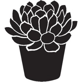 Resim Saksı Çiçeği Kaktüs (Oto-Motor-Laptop-Duvar-Dekor) (Tip 1) 30 x 33 cm 