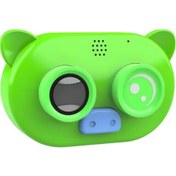 Resim Springsun Yeşil Çocuk Fotoğraf Makinesi 1080p 2 İnç Ips Ekran 500w Piksel 3m Su Geçirmez 800mah Batarya 16gb Hafıza Kartı İle 
