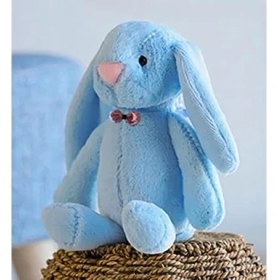 Resim SDT Group Uyku Arkadaşım Papyonlu Uzun Kulak Peluş Tavşan 65 cm Mavi 