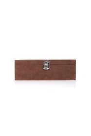 Resim STAND MARKET Saat Kutusu 6'lı Alcantara Kahve 