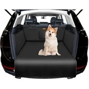 Resim Xuweiwei Anti Kaymaz Siyah Kumaş Araba Köpek Bagaj Örtüsü Çizilmeye Yırtılmaya Dayanıklı Yıkanabilir Suv Kamyonet 