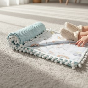 Resim grow with muslin %100 Pamuk Çok Amaçlı Çift Katlı Müslin Battaniye (80X100) 