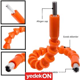 Resim Flexıble Bits Uç Adaptörü 1/4'' 300mm 