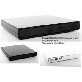 Resim Everest SN-S082H DVD RW Usb 2.0 Slim Optik Yazıcı 