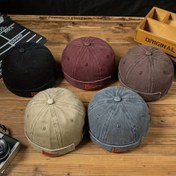 Resim Japon Retro Kova Şapka, Trend Erkekler için Şık Siperksiz Moda Sonbahar ve Kış Ev Sahibi Kepi, Noel için En İyi 