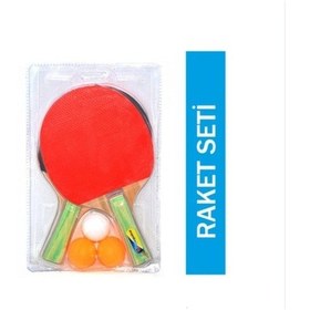 Resim Masa Tenisi Raket Seti 2 Adet Raket 3 Adet Masa Tenisi Topu 