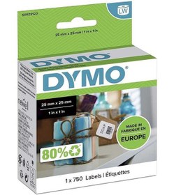Resim DYMO S0929120 LW Çok Amaçlı Kare Etiket,750 etiket-pk, 25x 25 mm 