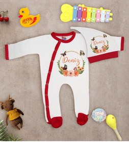 Resim Bitmeyen Kartuş Bk Kids Kişiye Özel Bebek Kıyafeti, Bebek Giyim Hediyesi, Tulum Zıbın Ve Kukuletalı Şapka Seti-16 