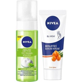 Resim Nivea Urban Skin Yüz Yıkama Köpüğü 150 ML + Deniz İğdeli Besleyici El Bakım Kremi 75 ML 