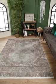 Resim Downey Gri Eskitme Pamuk Makine Halısı 80x300 