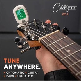 Resim AyrStore Carry on CT 1 kromatik akort cihazı, gitar, bas, ukulele C için, döner LCD ekranlı, siyah 