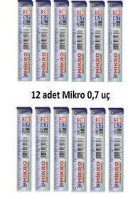 Resim Mikro Kalem Ucu 0.7 2B Dereceli Cetvelli - 12'li Paket 