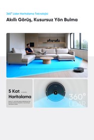 Resim Şımart katya V+ Akıllı Robot Süpürge 15000Pa Premium Otomatik Toz Toplama Üniteli 