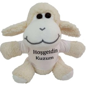 Resim Alifa Toptan Hoşgeldin Kuzum Tişörtlü Peluş Kuzu 