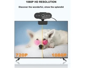 Resim Storemax Webcam 1080P USB Kablolu Tak Çalıştır Konferans Kamera Dahili Mikrofon Chat Görüntülü Sohbet Yayın Kamerası Hd Video Web Kamerası A6 Web Cam (A6) 