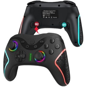 Resim Anahtar Kolu 2023 Yeni Stil Gecikmesiz Titreşimli Oyun Kolu Kablosuz Bluetooth Üç Hızlı Patlama Ayarı Anahtar-05 Sol Mavi Ve Sağ Kırmızı 