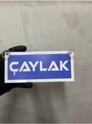 Resim Mavi Renk Üzeri Beyaz Renk Çaylak Yazılı Vantuzlu Cam Süsü 