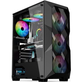 Resim Snt B200 4xARGB Mid Tower ATX Oyuncu Bilgisayar Kasası 