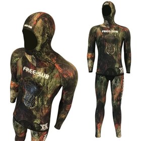 Resim Free-Sub 3mm Aspendos Yamamoto Avcı Serbest Dalış Elbisesi - L 