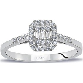 Resim Lova 0,22 Karat Baget Pırlanta Yüzük - 1040516 