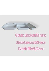 Resim REİS 5 Bölmeli Kahvaltılık ve Diyet Tabağı 