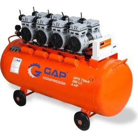 Resim GAP KOMPRESÖR 2 Yıl Gap | 200 Lt Sessiz ve Yağsız Hava Kompresörü 700-1000 Watt 3 ve Üstü 550-600 