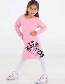 Resim Muzip Zürafa Kız Çocuk Pembe Elbise-pembe Pembe 